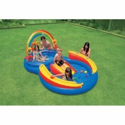 Alternative view of Intex 57453NP Regenboog Zwembad Met Glijbaan 297x193x135 Cm