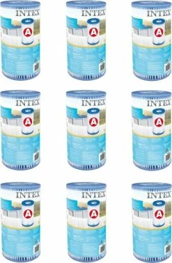Intex 29000 Filter Cartridge Type A 9 Stuks Voor Zwembad 244/305/366 Cm