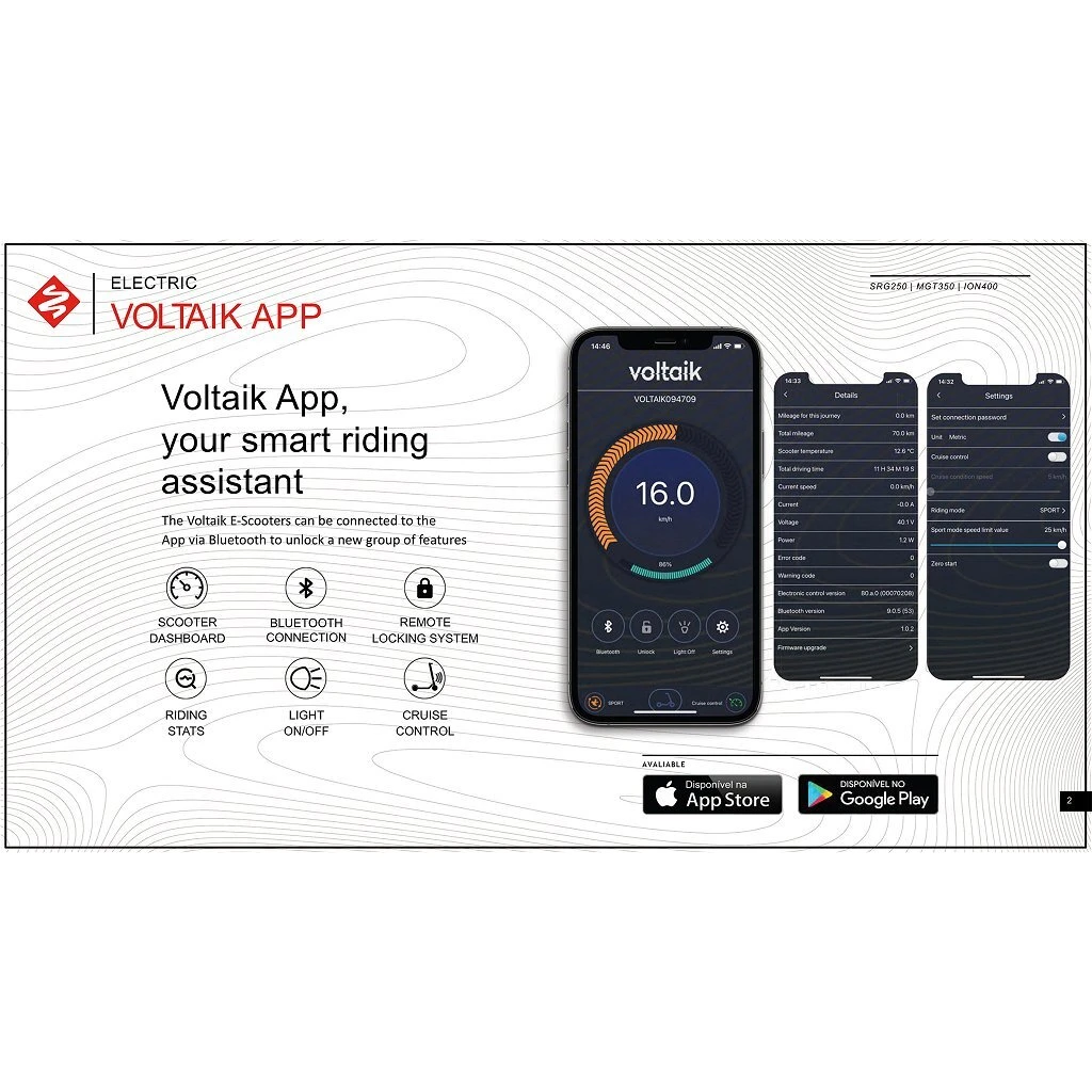 Street Surfing Voltaik MGT Elektrische Scooter 350W Wit - Afbeelding 6