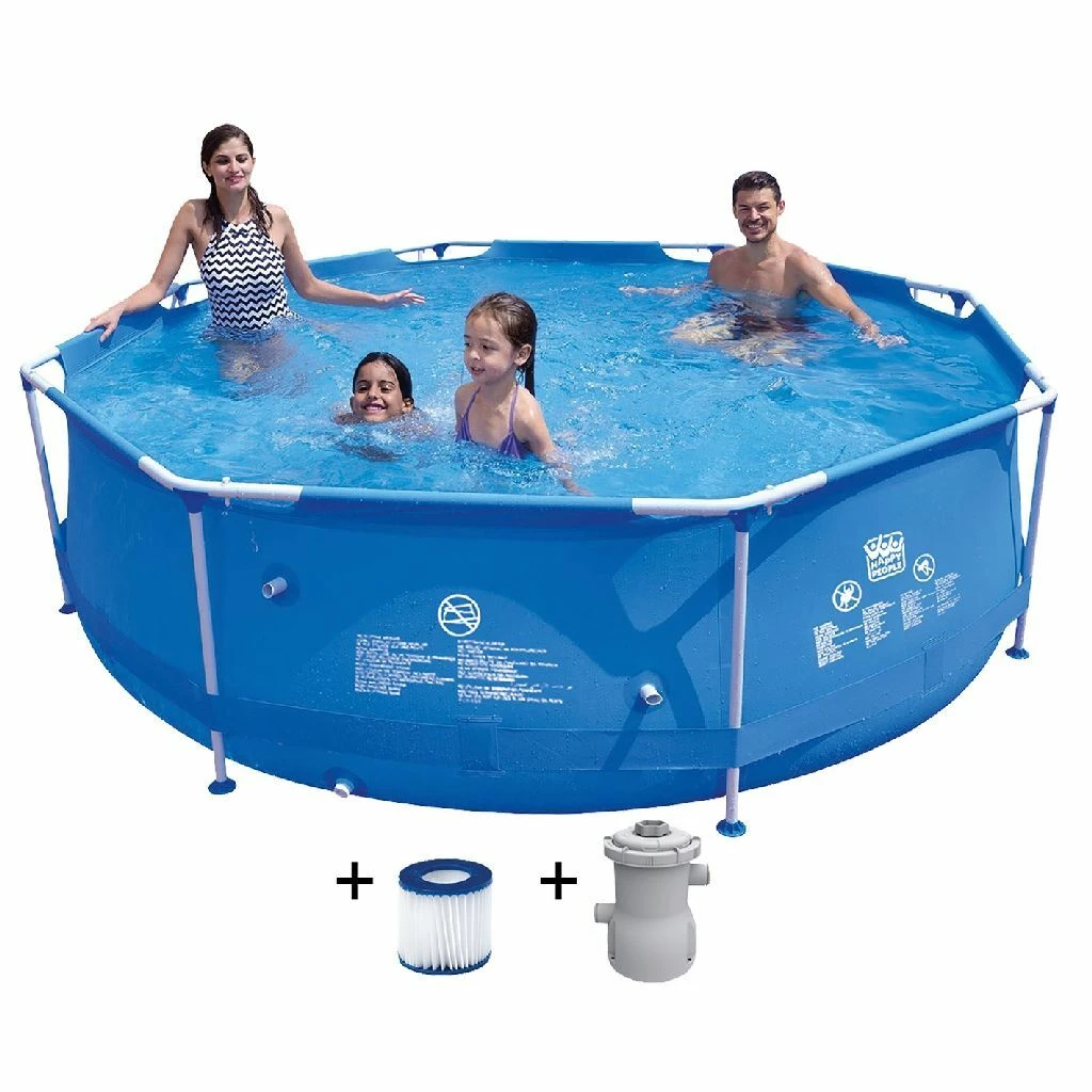 Wehncke Frame Pool 300×76 Cm Blauw 1 Wehncke Frame Pool 300×76 Cm Blauw