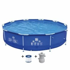 Wehncke Frame Pool 360×76 Cm Blauw