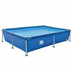 Wehncke Stalen Frame Zwembad 228x159x42 Cm Blauw