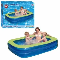 Wehncke Family Opblaas Zwembad 200x150x50 Cm Blauw/Groen