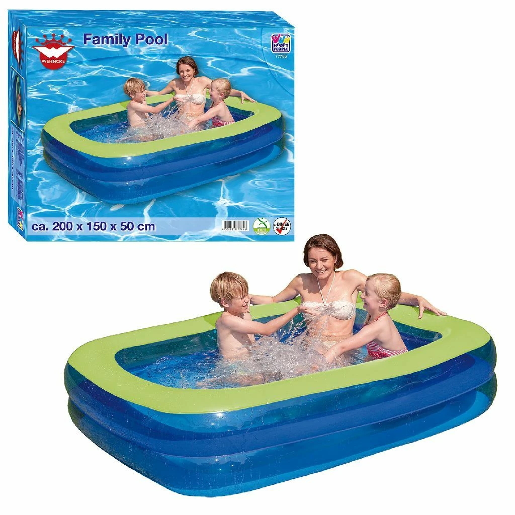 Wehncke Family Opblaas Zwembad 200x150x50 Cm Blauw/Groen 1 Wehncke Family Opblaas Zwembad 200x150x50 Cm Blauw/Groen