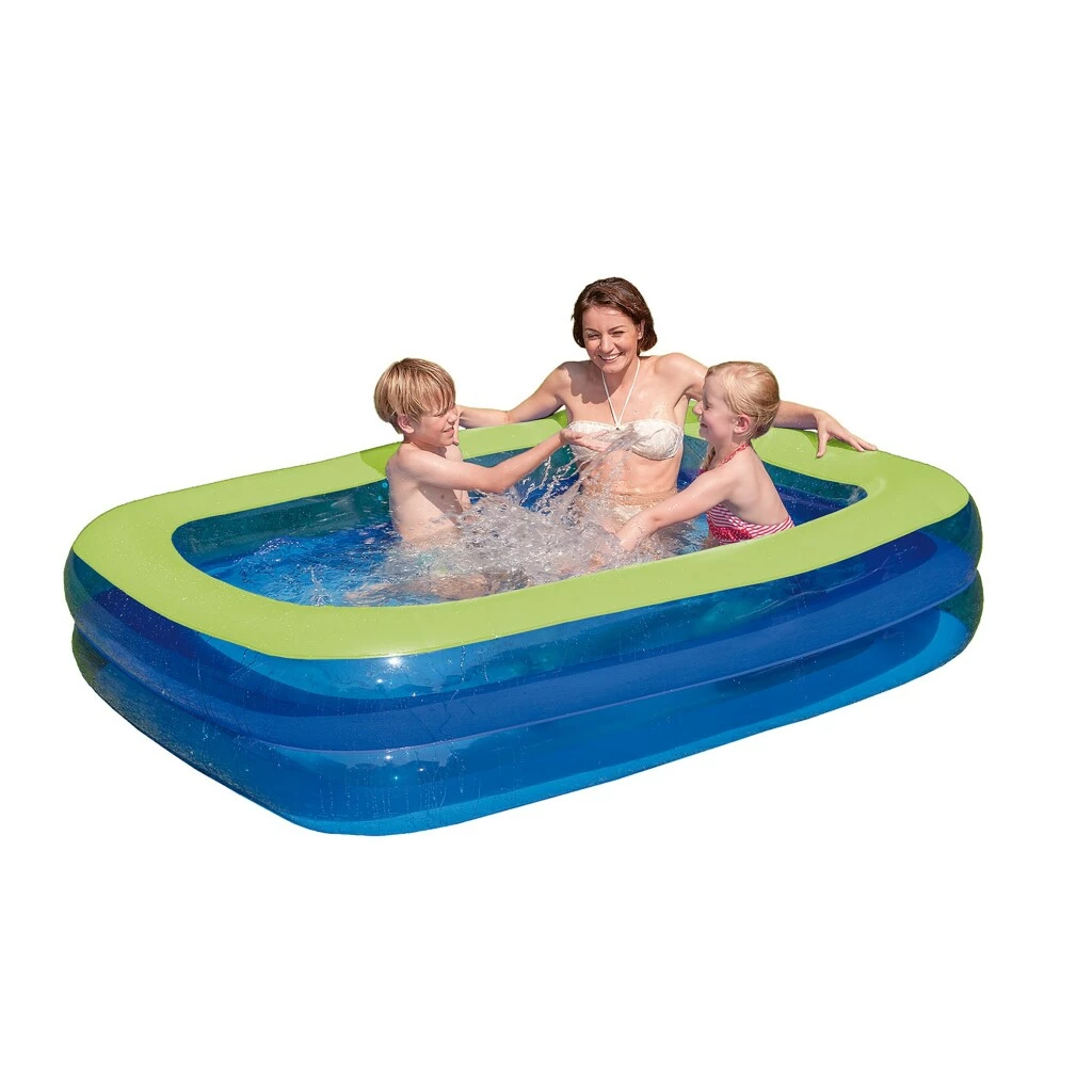 Wehncke Family Opblaas Zwembad 200x150x50 Cm Blauw/Groen 2 Wehncke Family Opblaas Zwembad 200x150x50 Cm Blauw/Groen - Afbeelding 2