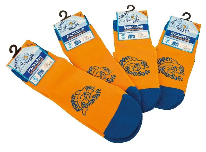 Swimsafe Aquasokken Flipper Oranje/blauw Maat 31-34 2 Swimsafe Aquasokken Flipper Oranje/blauw Maat 31-34 - Afbeelding 2