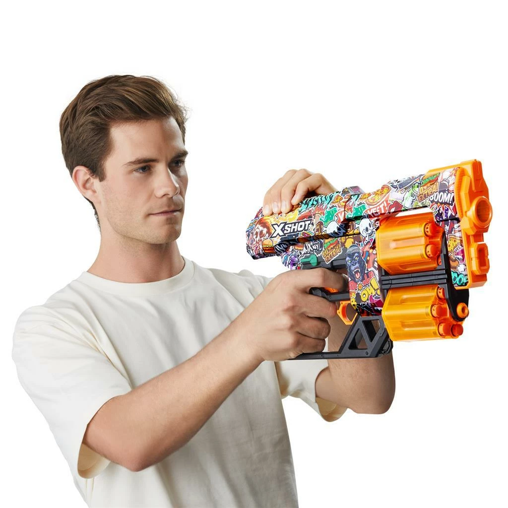 Zuru X-Shot Skins Blaster + 12 Darts Assorti 5 Zuru X-Shot Skins Blaster + 12 Darts Assorti - Afbeelding 5