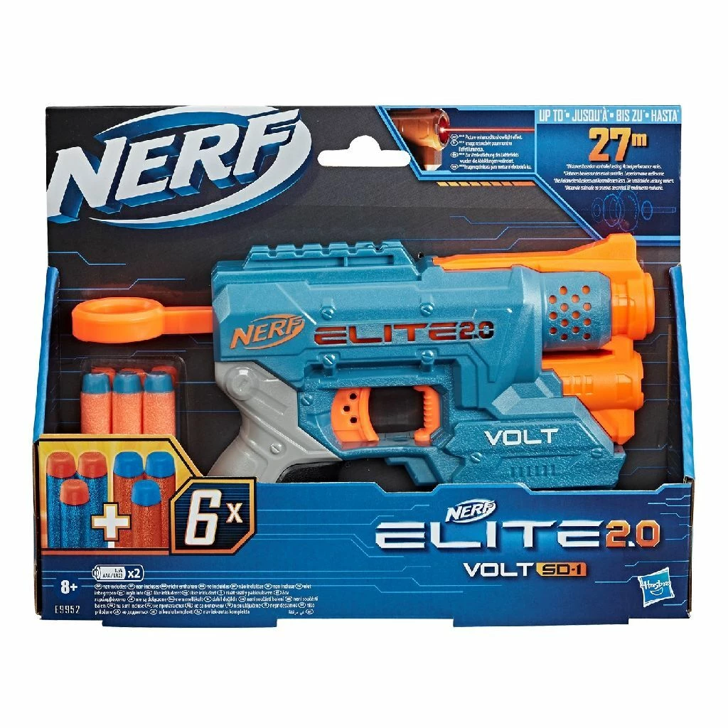 Nerf Elite 2.0 Volt SD 1 Blaster + 6 Darts + Licht 2 Nerf Elite 2.0 Volt SD 1 Blaster + 6 Darts + Licht - Afbeelding 2