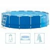 Intex 28242GN Metal Frame Zwembad 457×122 Cm + Filterpomp En Trap + Accessoires Blauw