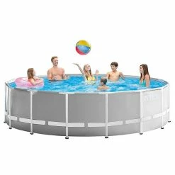 Intex 26726GN Prism Frame Zwembad 457×122 Cm + Filterpomp En Trap + Accessoires Grijs 5 Intex 26726GN Prism Frame Zwembad 457×122 Cm + Filterpomp En Trap + Accessoires Grijs -Pintoy-winkel 6941057414386 2