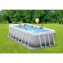 Intex 26792GN Prism Frame Zwembad 488x244x107 Cm Grijs/Blauw -Pintoy-winkel 6941057414485 4
