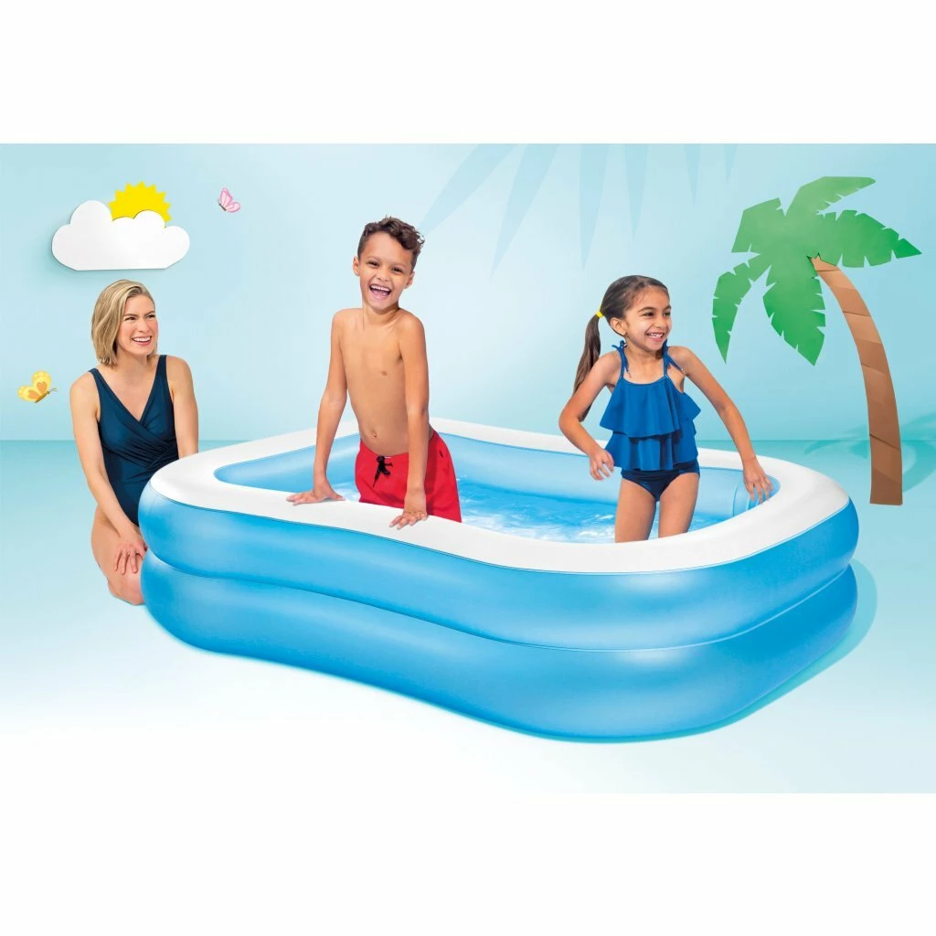 Intex 57180NP Wet Set Collection Family Pool Opblaaszwembad 203x152x48 Cm Blauw/Wit 2 Intex 57180NP Wet Set Collection Family Pool Opblaaszwembad 203x152x48 Cm Blauw/Wit - Afbeelding 2