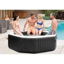 Alternative view of Intex 28458NL PureSpa Jet & Bubble DeLuxe Jacuzzi 4-Persoons Set Met Zoutwatersysteem 201/150x71cm