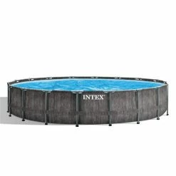 Intex 26744GN Prism Frame Greywood Zwembad 549×122 Cm + Filterpomp
