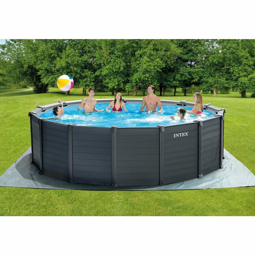 Intex 26384GS Graphite Panel Zwembad 478×124 Cm Antraciet/Blauw 4 Intex 26384GS Graphite Panel Zwembad 478×124 Cm Antraciet/Blauw - Afbeelding 4