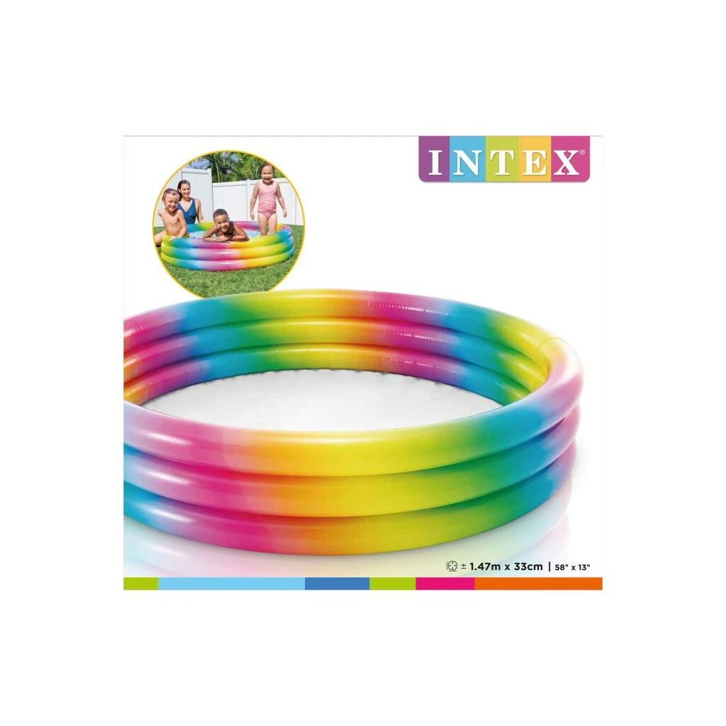 Intex 58439NP Regenboog Zwembad 147×33 Cm 3 Intex 58439NP Regenboog Zwembad 147×33 Cm - Afbeelding 3