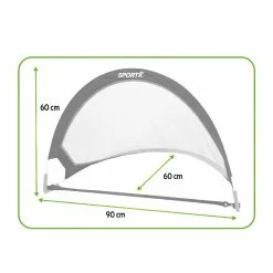 SportX Opvouwbare Voetbaldoelen 90x60x60 Cm 2 Stuks Zwart/Groen 7 SportX Opvouwbare Voetbaldoelen 90x60x60 Cm 2 Stuks Zwart/Groen -Pintoy-winkel 8712051065625 4