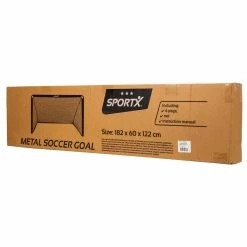 SportX Metalen Voetbaldoel 182x60x122 Cm Zwart -Pintoy-winkel 8712051093239 2