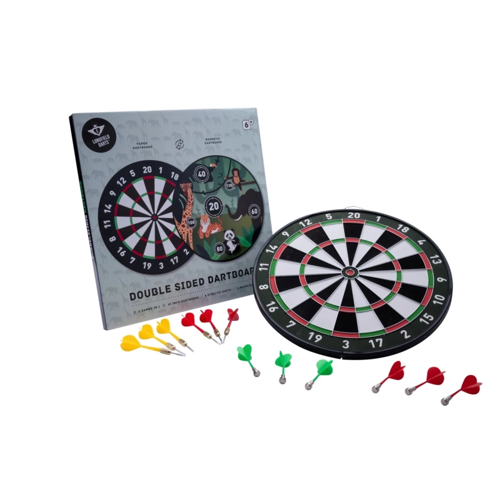 Longfield Magnetisch Dartbord Kids 2-zijdig Assorti 1 Longfield Magnetisch Dartbord Kids 2-zijdig Assorti