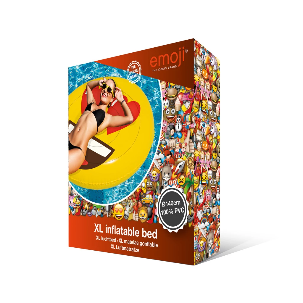 Basic Opblaasbaar Figuur Emoji Face Hearts 140cm - Afbeelding 2